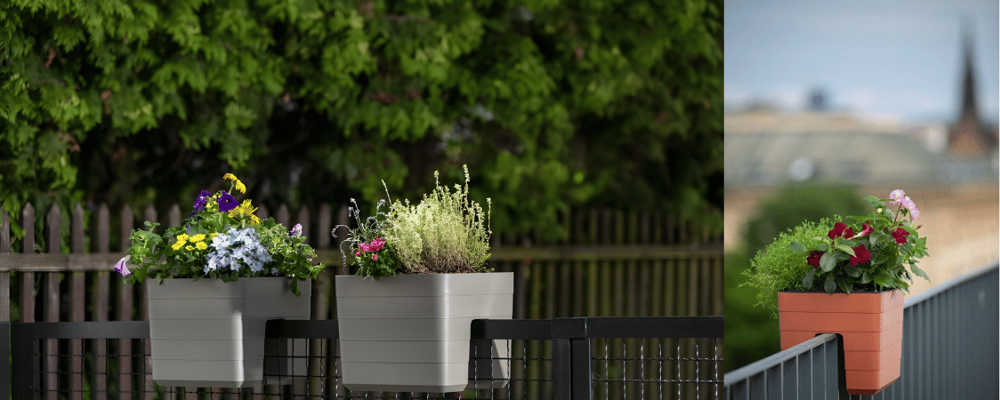 Truhlíky na zabradlí